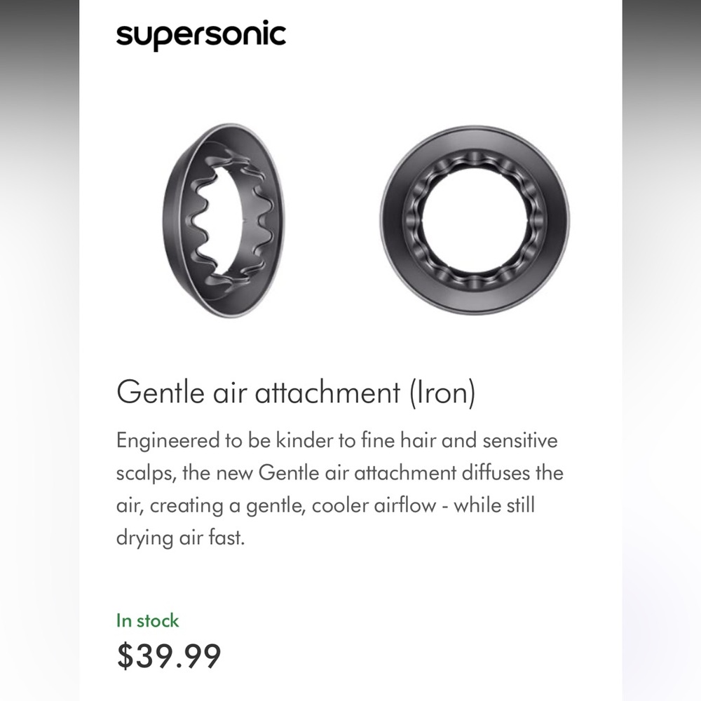 Dyson Supersonic Gentle Air Attachment - Silver